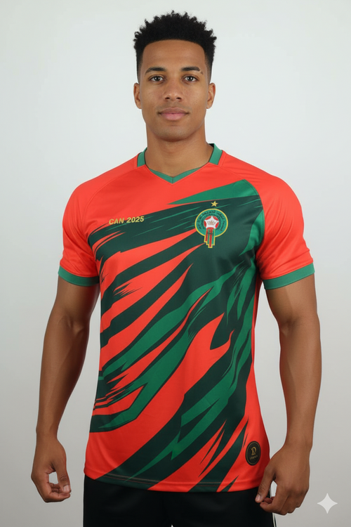 Maillot CAN 2025 rouge – Maroc