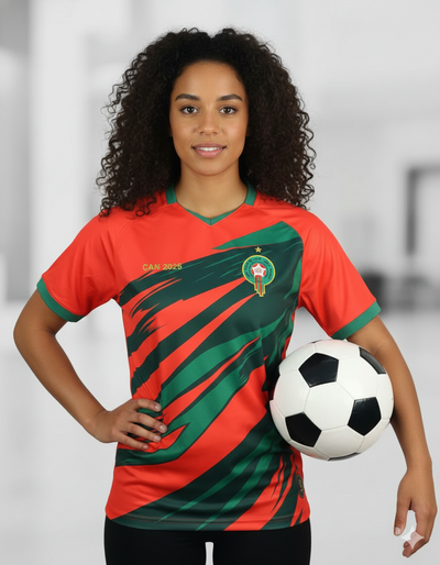 Maillot CAN 2025 rouge – Maroc