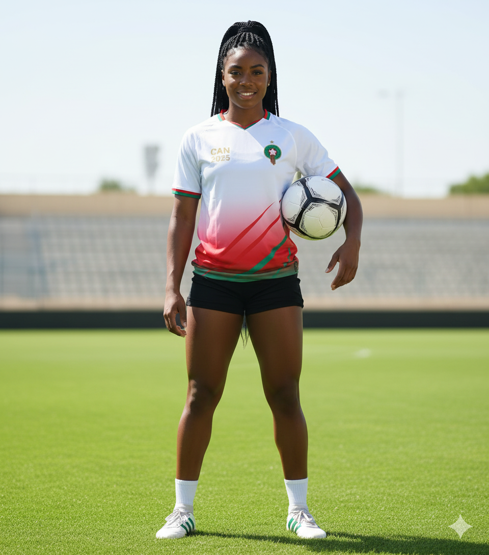 Maillot CAN 2025 blanc – Maroc