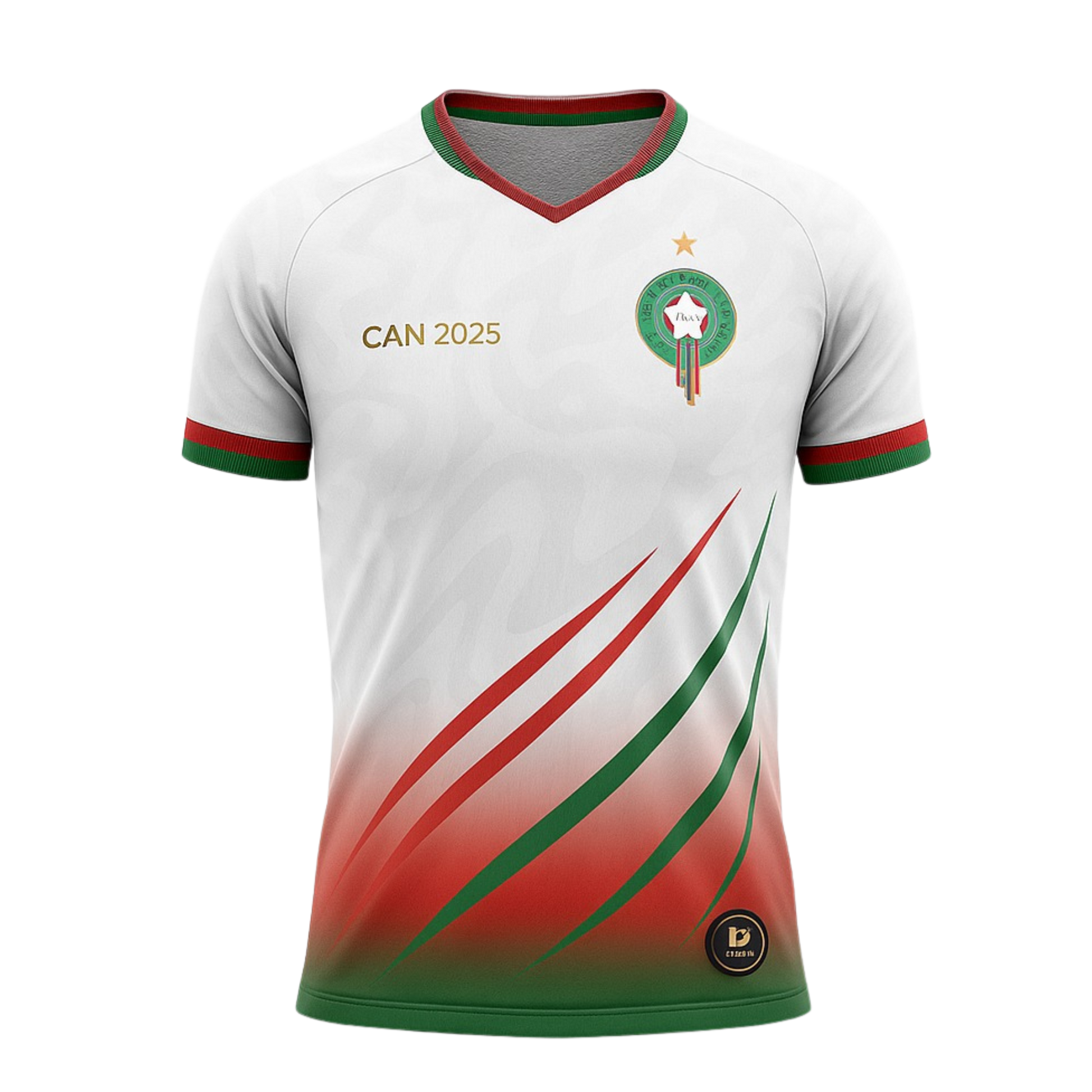 Maillot CAN 2025 blanc – Maroc